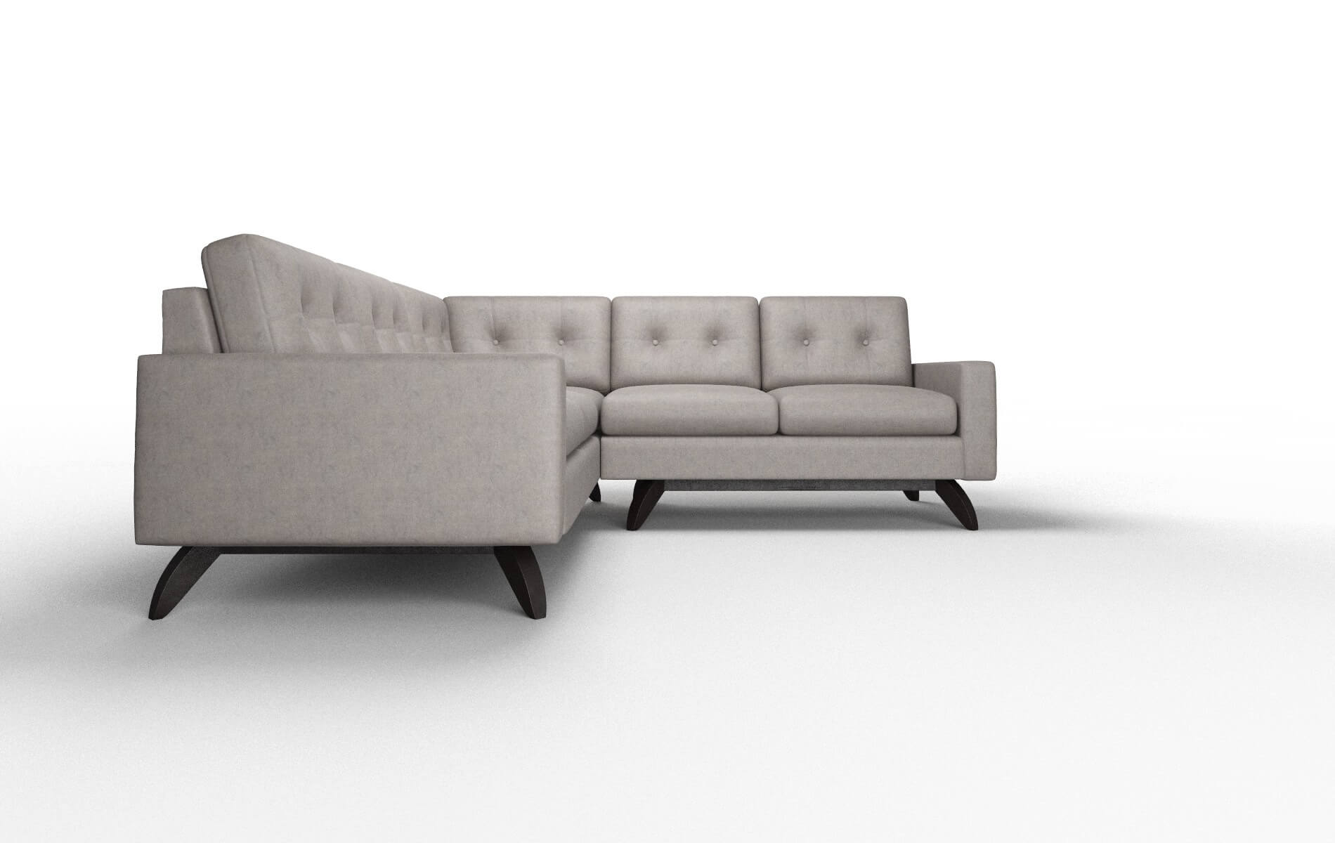 Milan Suave Slate Sectional espresso legs 2