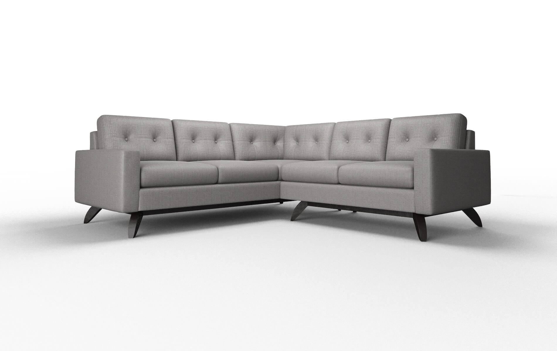 Milan Terrain Oatmeal Sectional espresso legs 1
