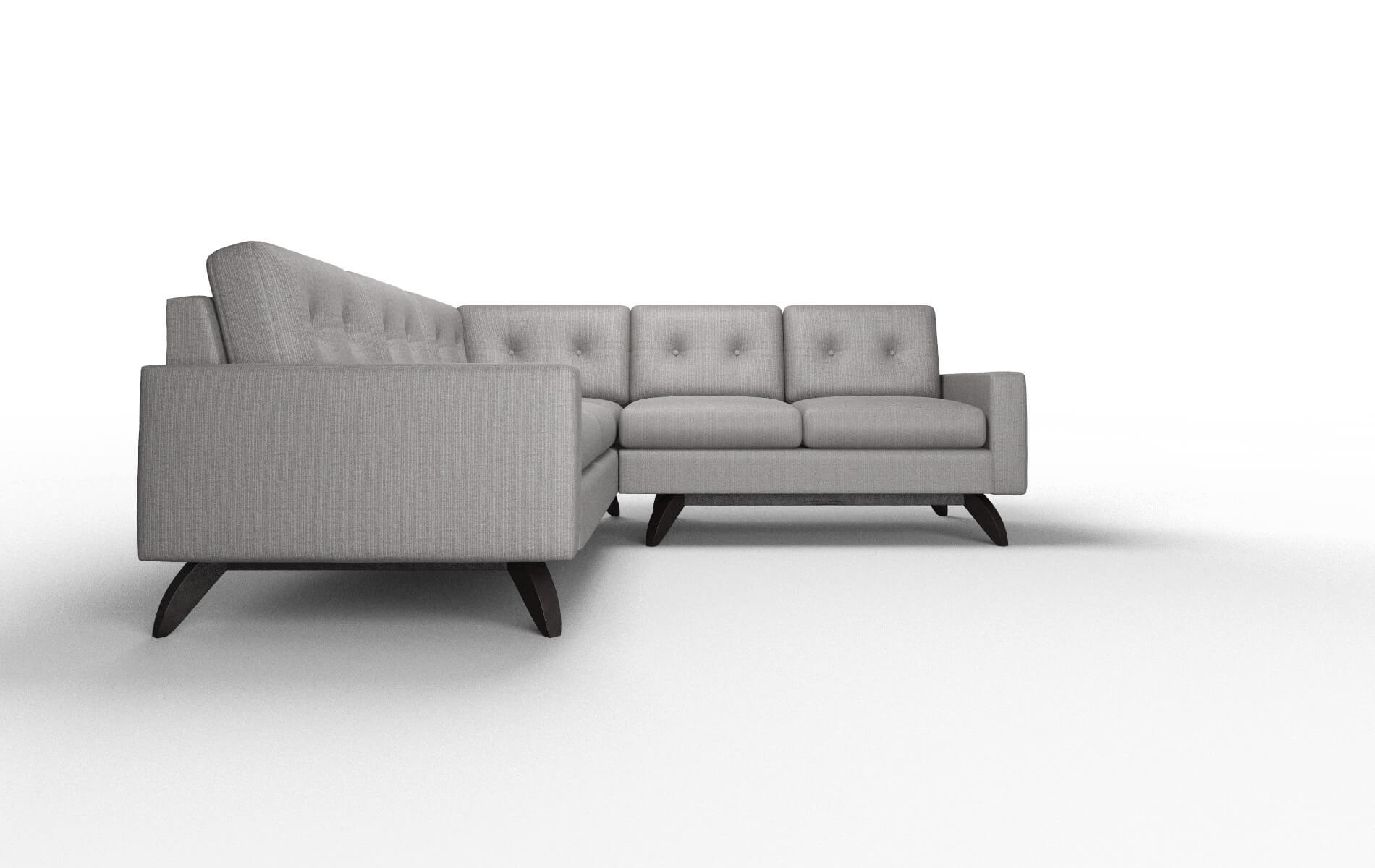 Milan Terrain Oatmeal Sectional espresso legs 2