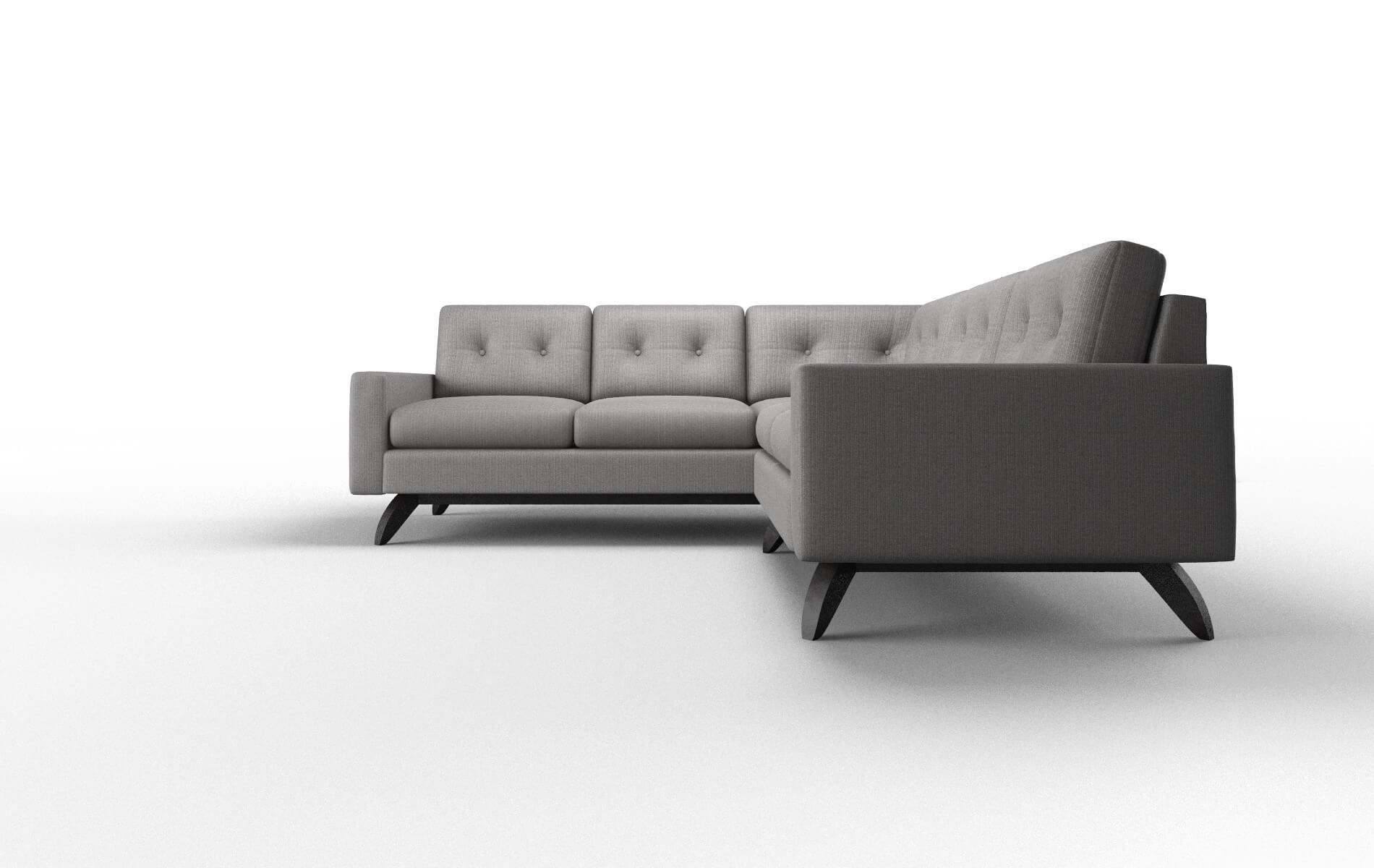 Milan Terrain Oatmeal Sectional espresso legs 5