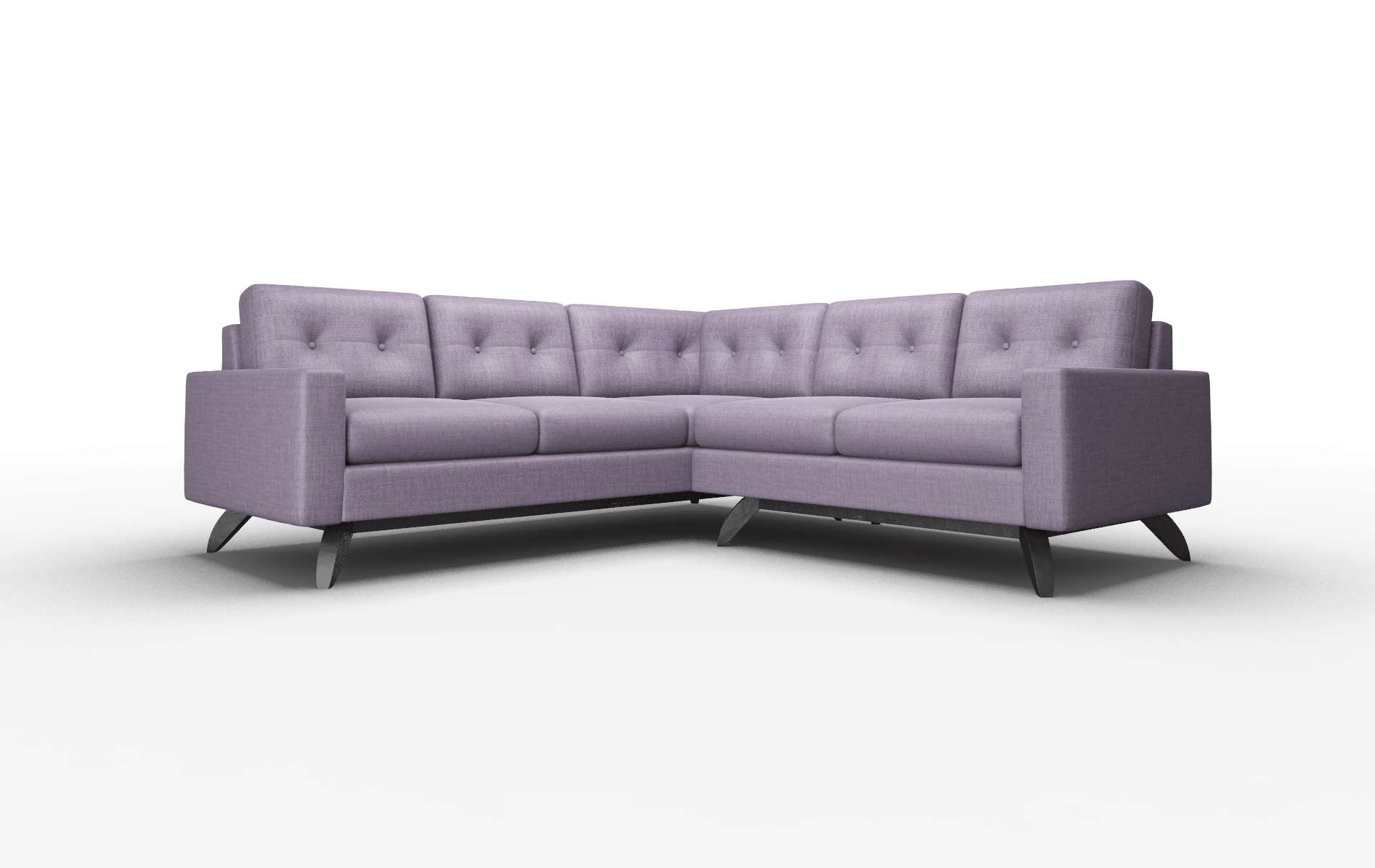 Milan Tess Blackberry Sectional espresso legs 1