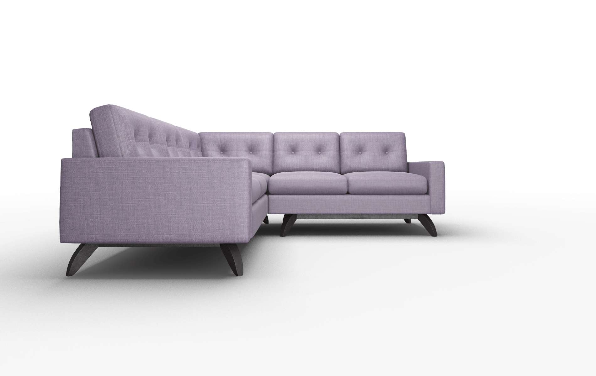 Milan Tess Blackberry Sectional espresso legs 2
