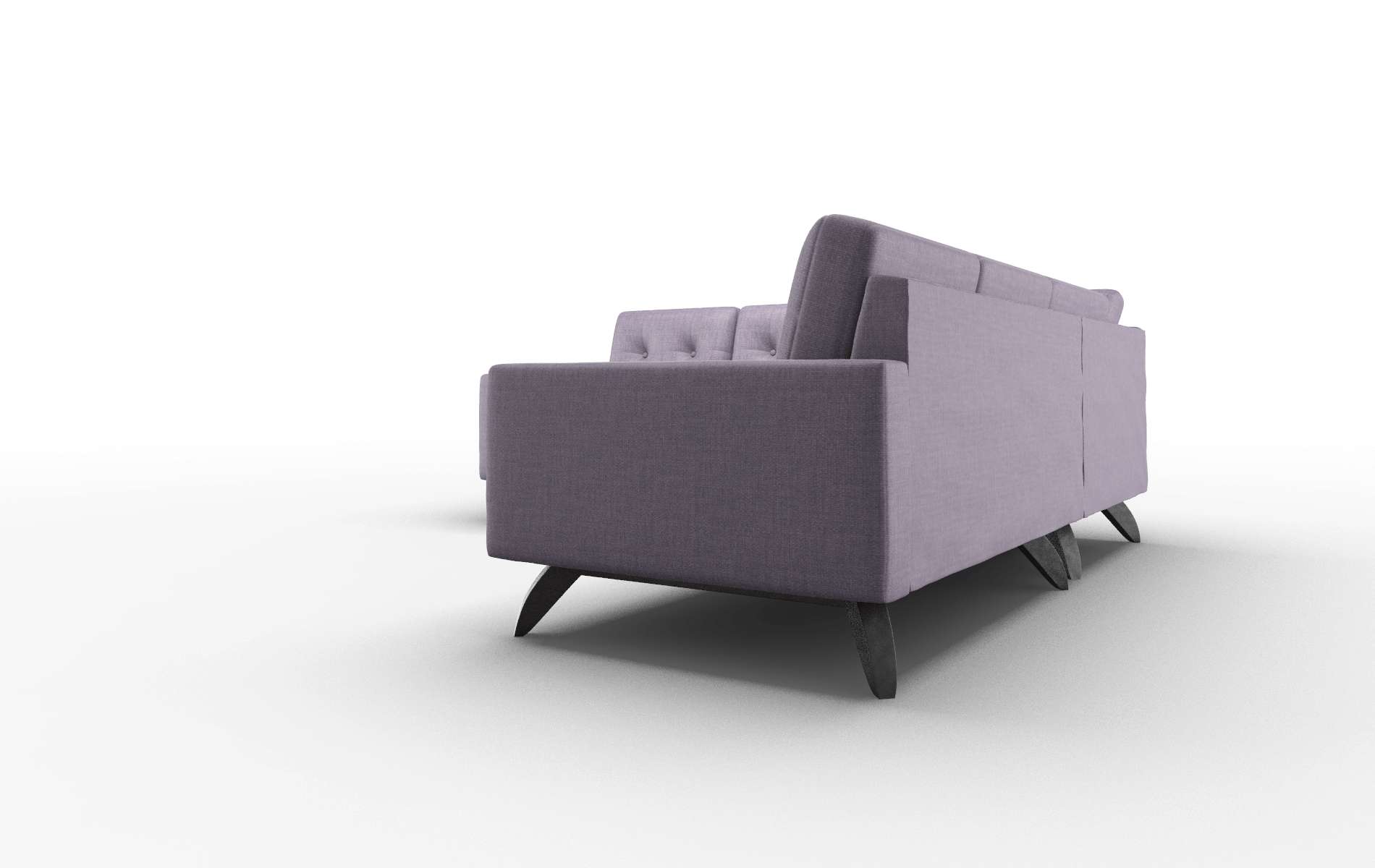 Milan Tess Blackberry Sectional espresso legs 4