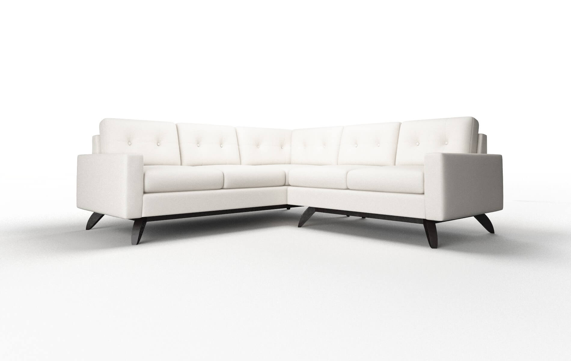 Milan Venice Eggshell Sectional espresso legs 1