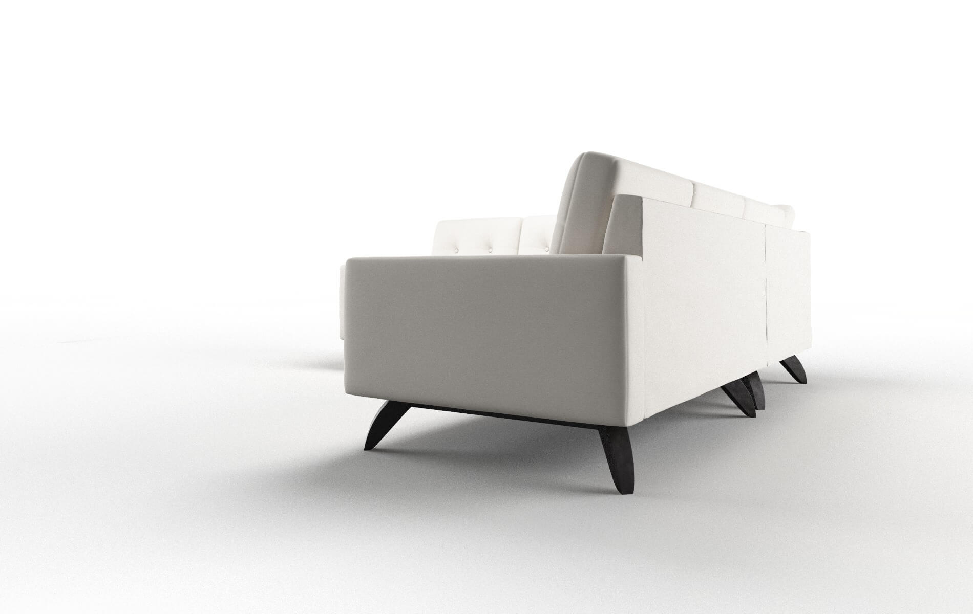 Milan Venice Eggshell Sectional espresso legs 4