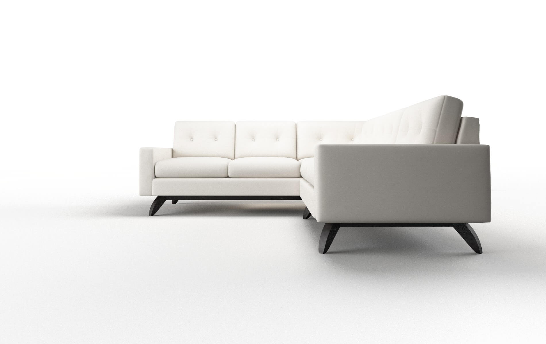 Milan Venice Eggshell Sectional espresso legs 5