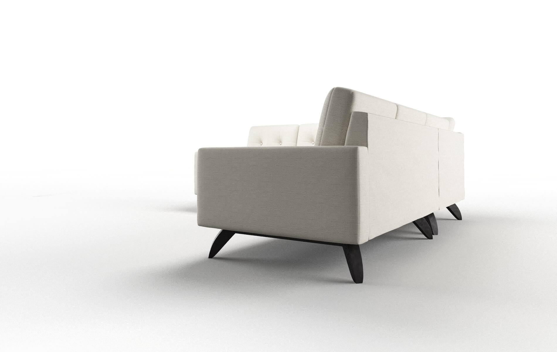 Milan Venus Cream Sectional espresso legs 4