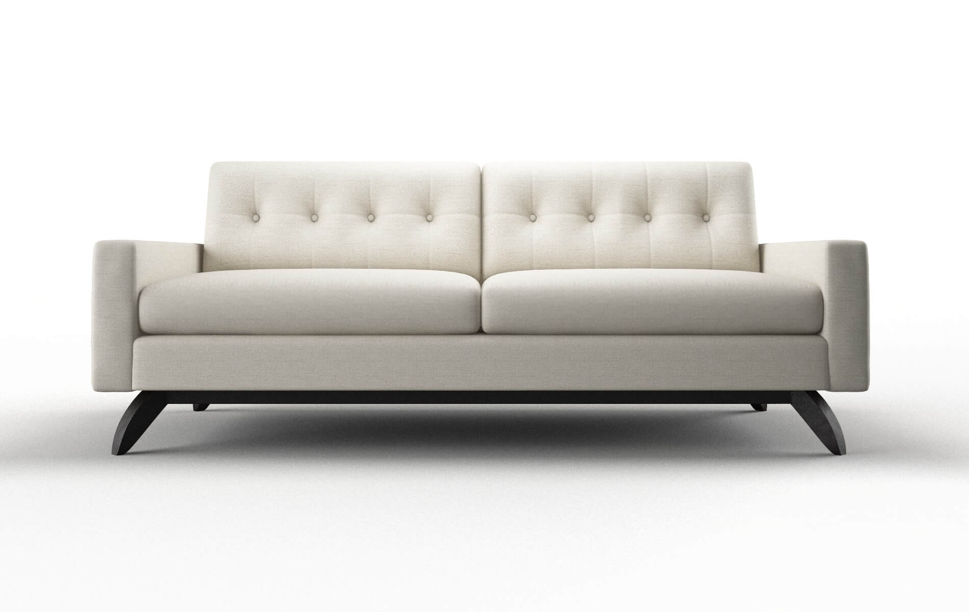 Milan Venus Cream Sofa espresso legs 1