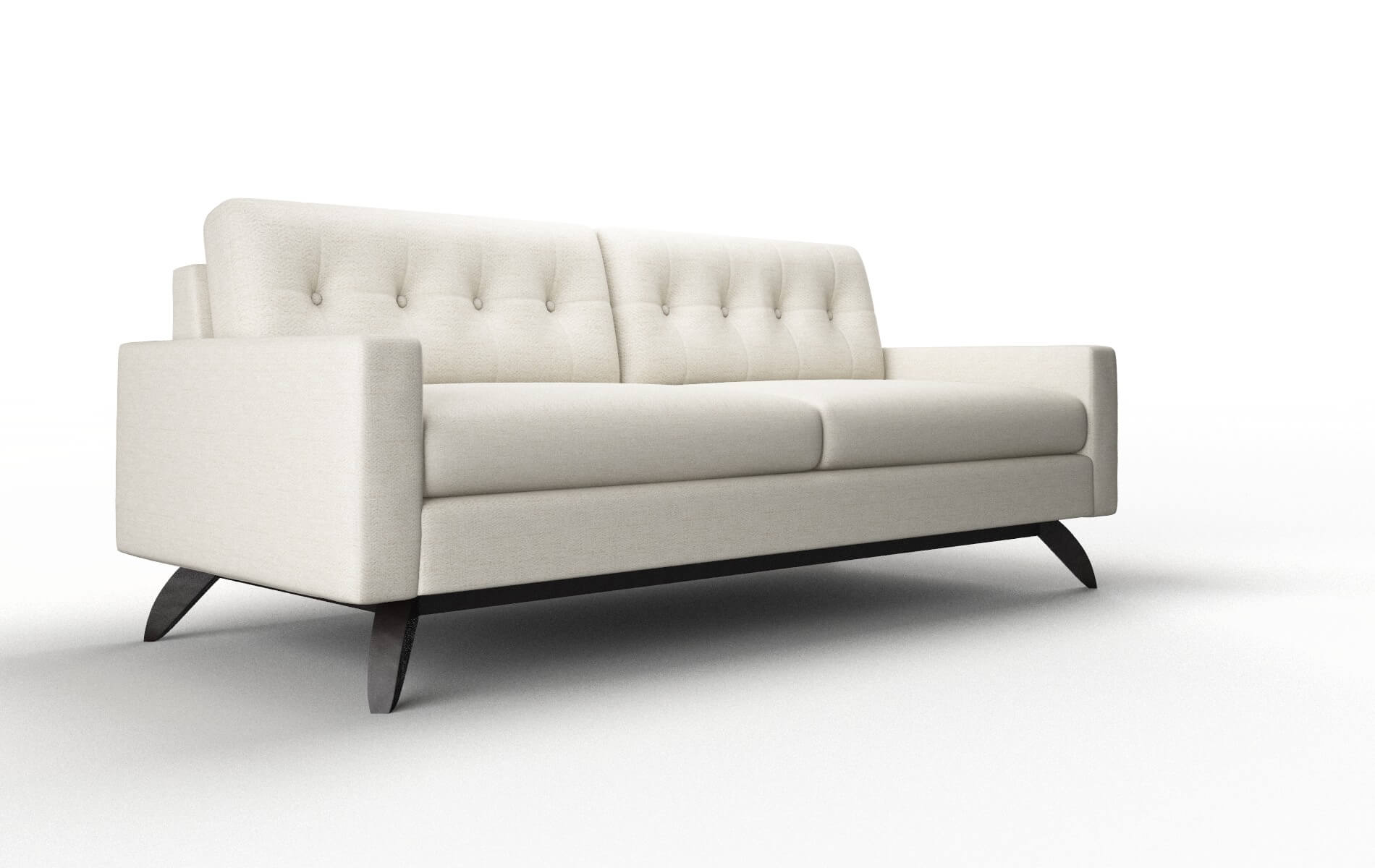 Milan Venus Cream Sofa espresso legs 2