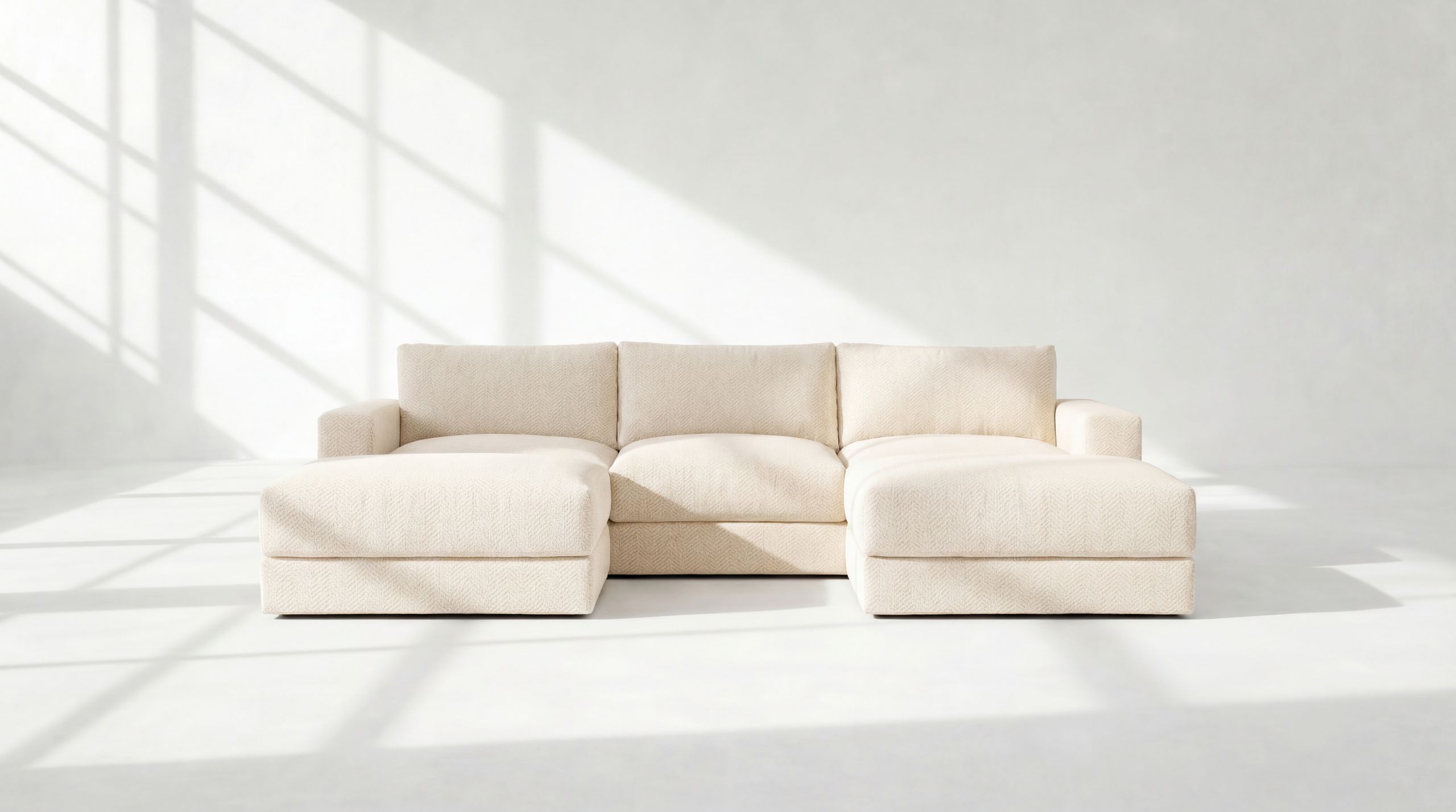 Landon Modular 3 Seater Open Ends U Sectional no legs 2