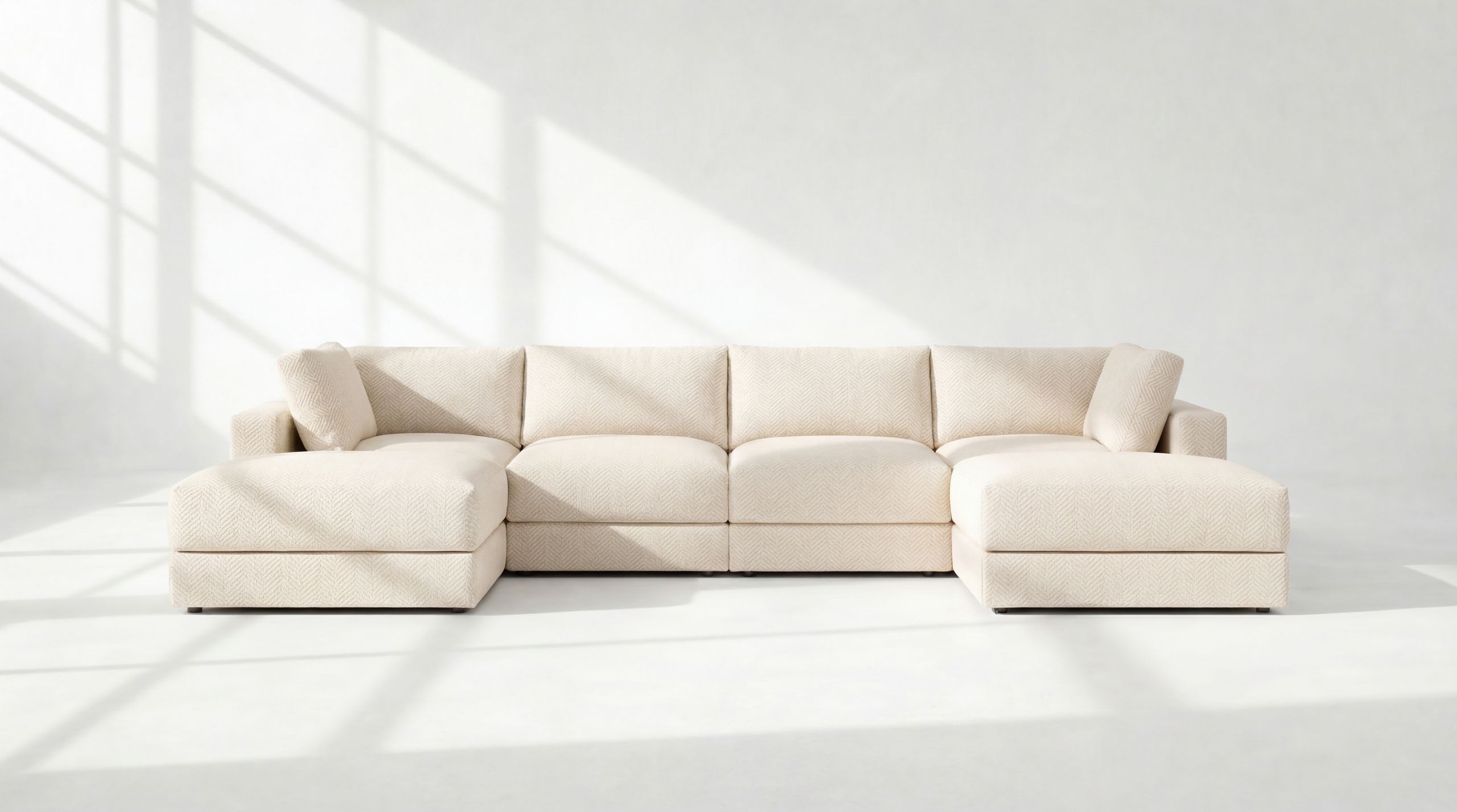 Landon Modular 4 Seater Open Ends U Sectional no legs 2