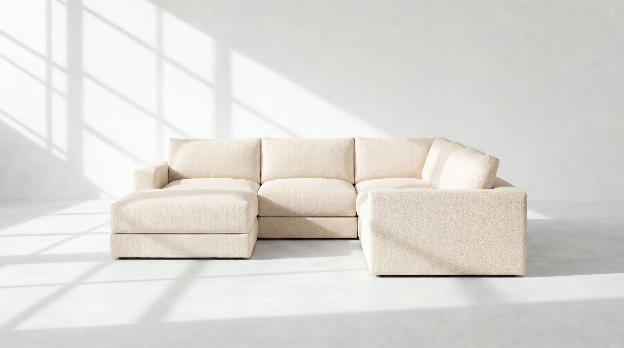 Landon Modular 6 Seater Open End U Sectional 2 no legs 2