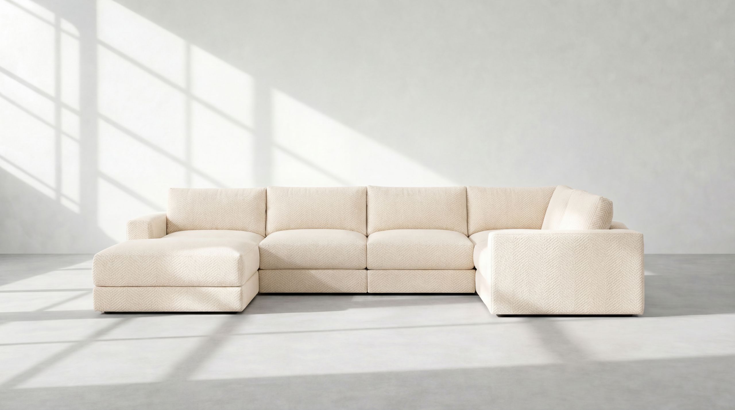 Landon Modular 6 Seater Open End U Sectional no legs 2