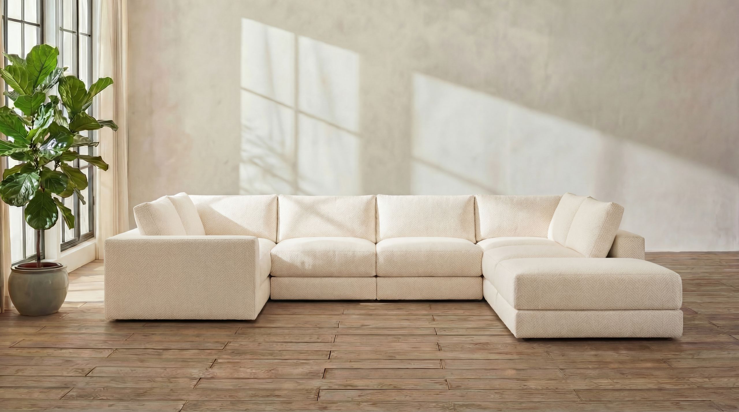 Landon Modular 7 Seater Open End U Sectional 2 furniture gallery 1