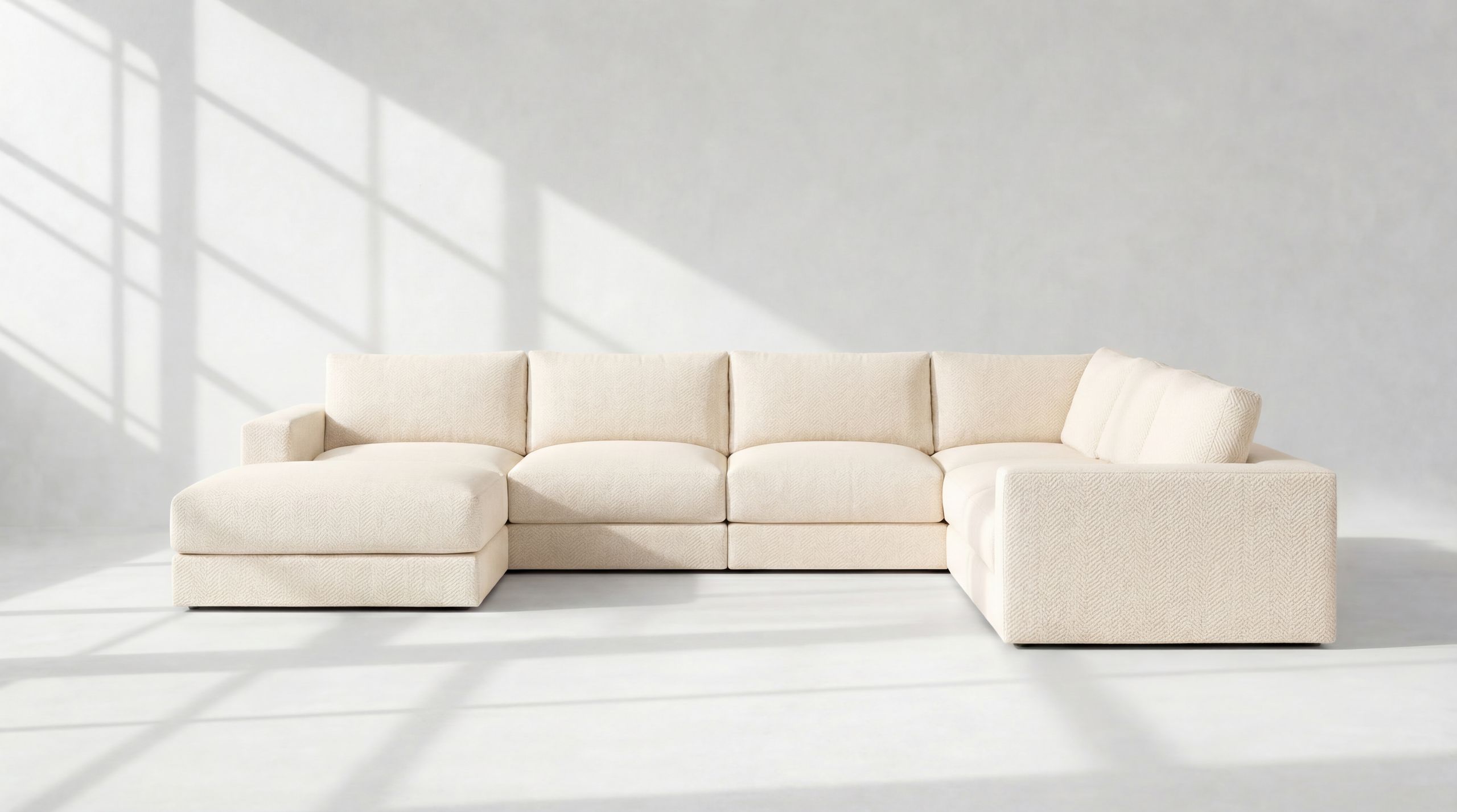 Landon Modular 7 Seater Open End U Sectional 3 no legs 2