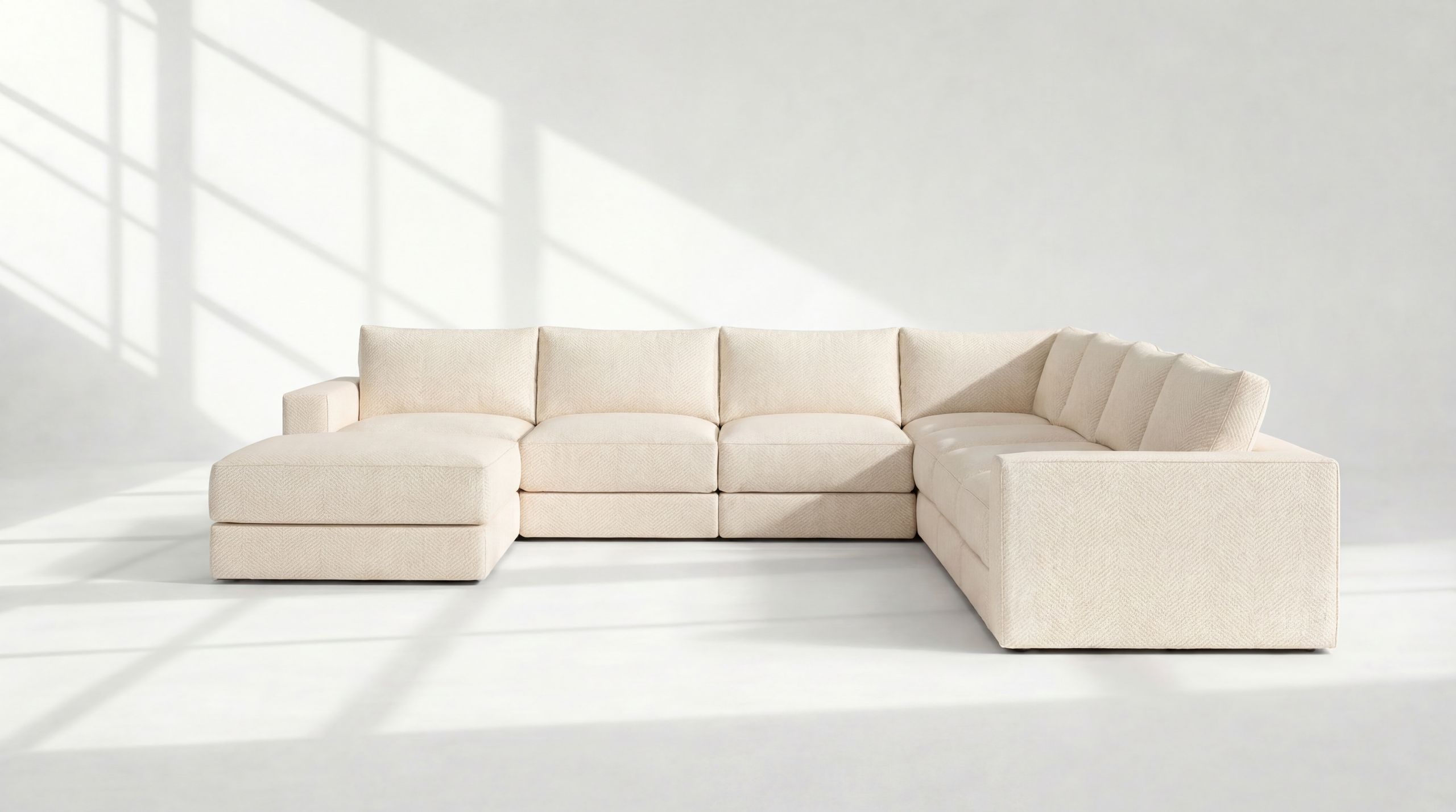 Landon Modular 8 Seater Open End U Sectional 2 no legs 2