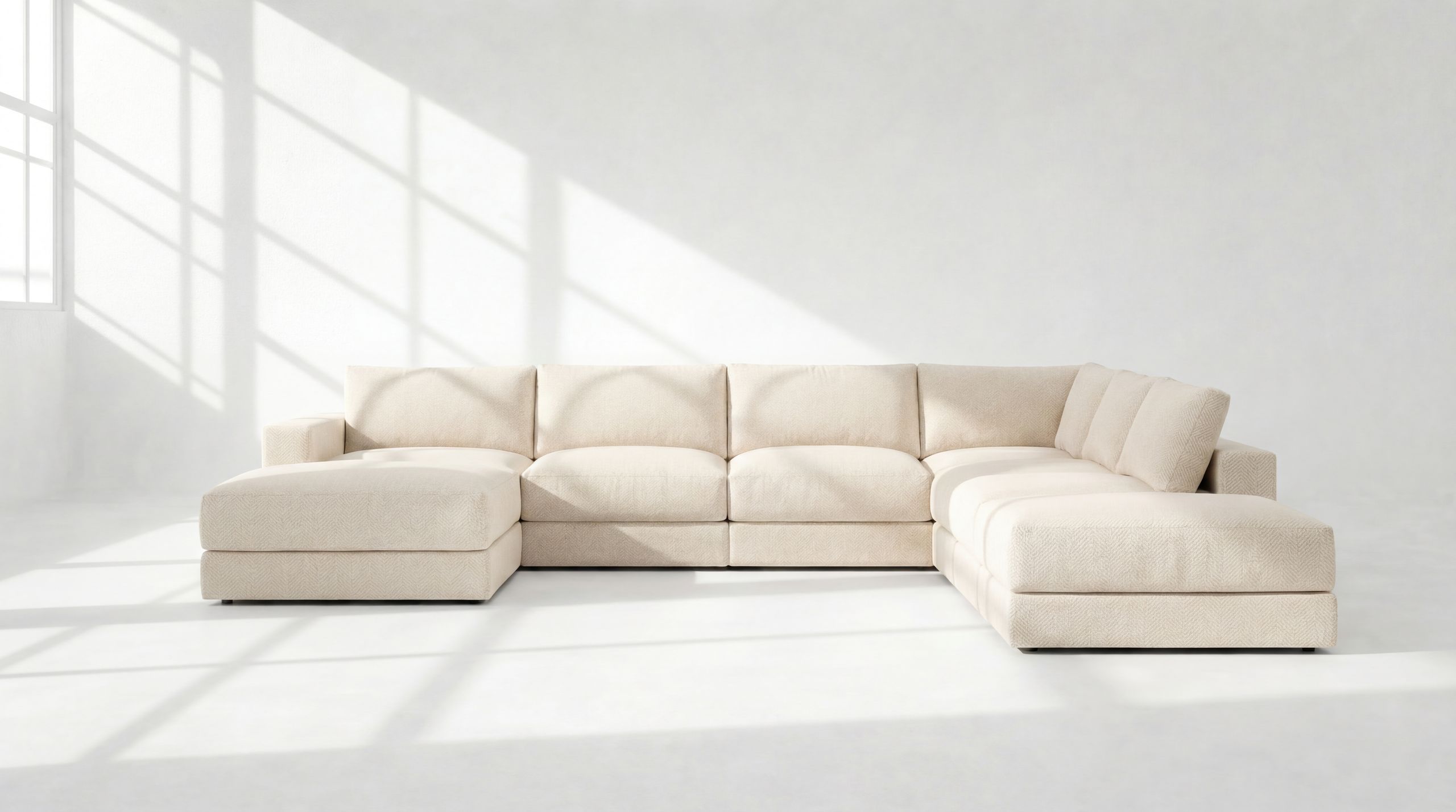 Landon Modular 8 Seater Open Ends U Sectional 2 no legs 2