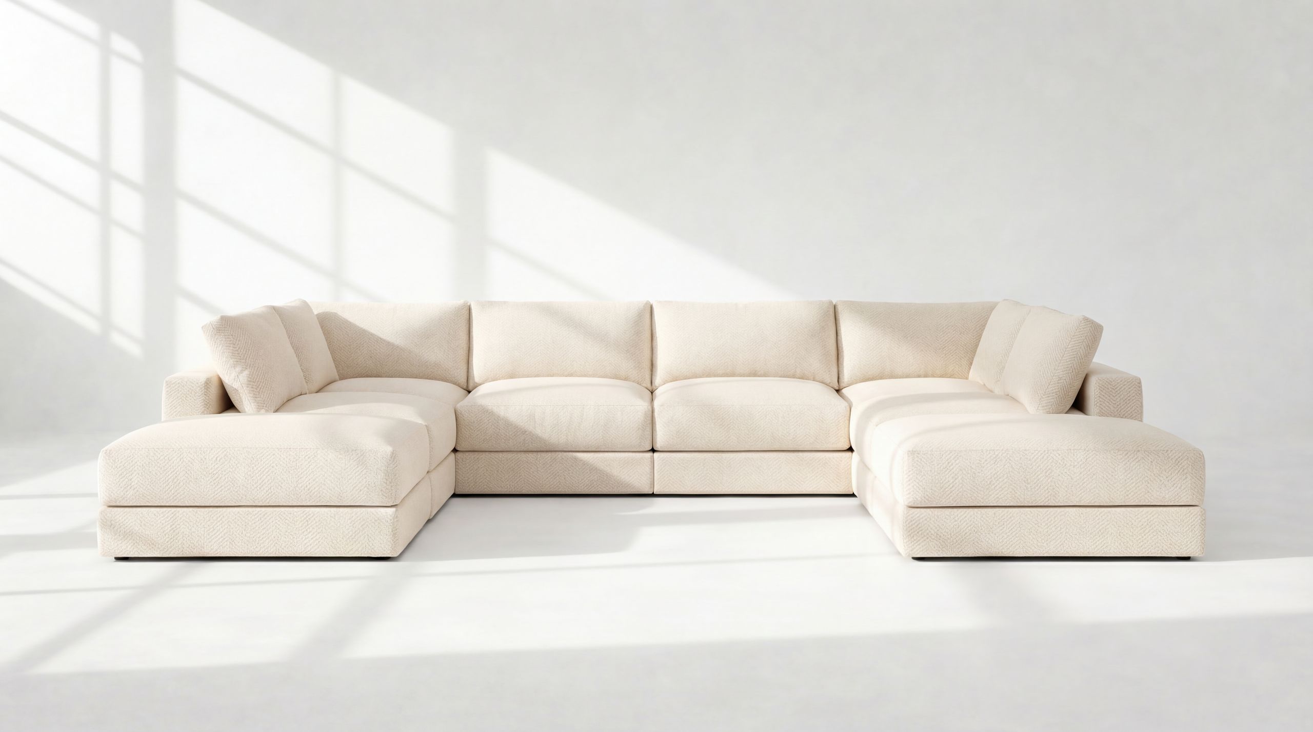 Landon Modular 8 Seater Open Ends U Sectional no legs 2