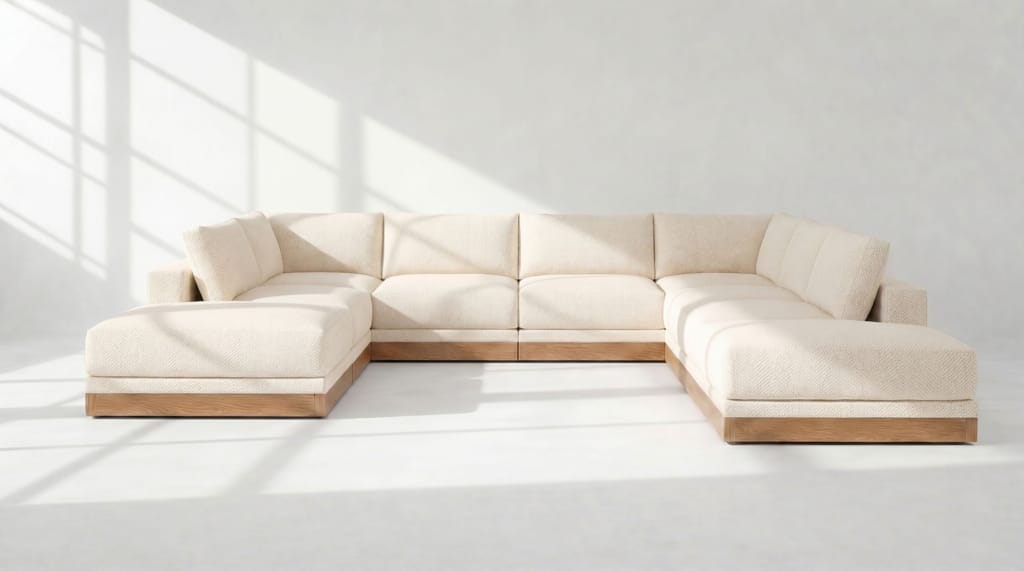 Landon Modular 9 Seater Open Ends U Sectional