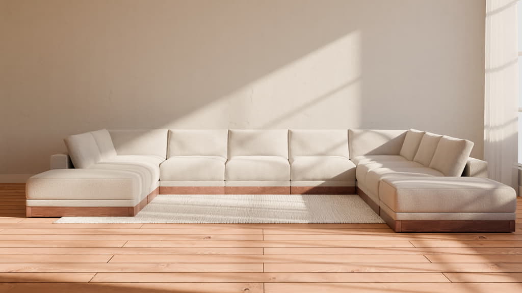 Landon Modular 10 Seater Open Ends U Sectional