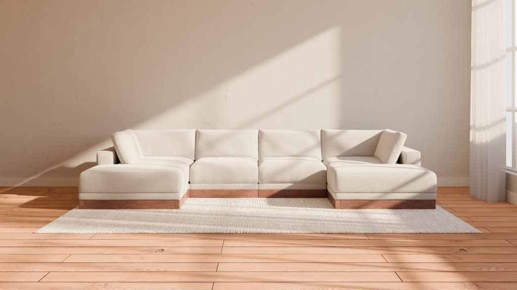 Landon Modular 6 Seater Open Ends U Sectional