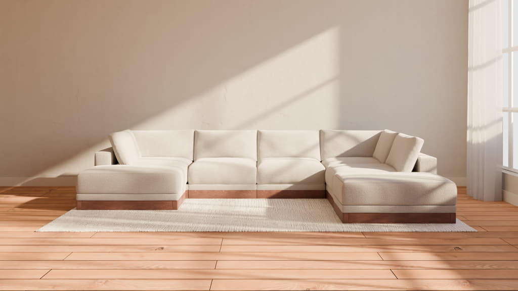 Landon Modular 7 Seater Open Ends U Sectional