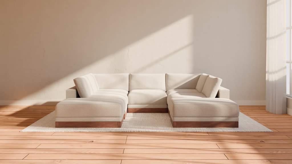 Landon Modular 7 Seater Open Ends U Sectional
