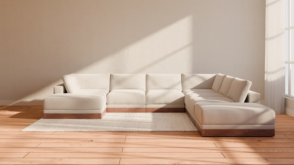 Landon Modular 8 Seater Open Ends U Sectional
