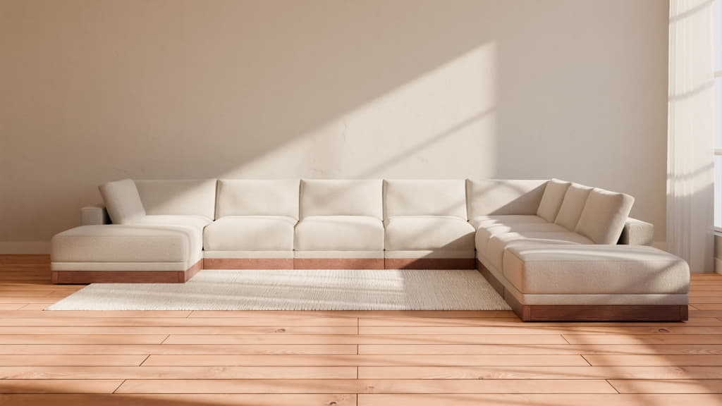 Landon Modular 9 Seater Open Ends U Sectional