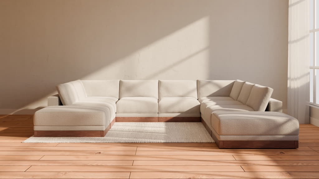 Landon Modular 9 Seater Open Ends U Sectional