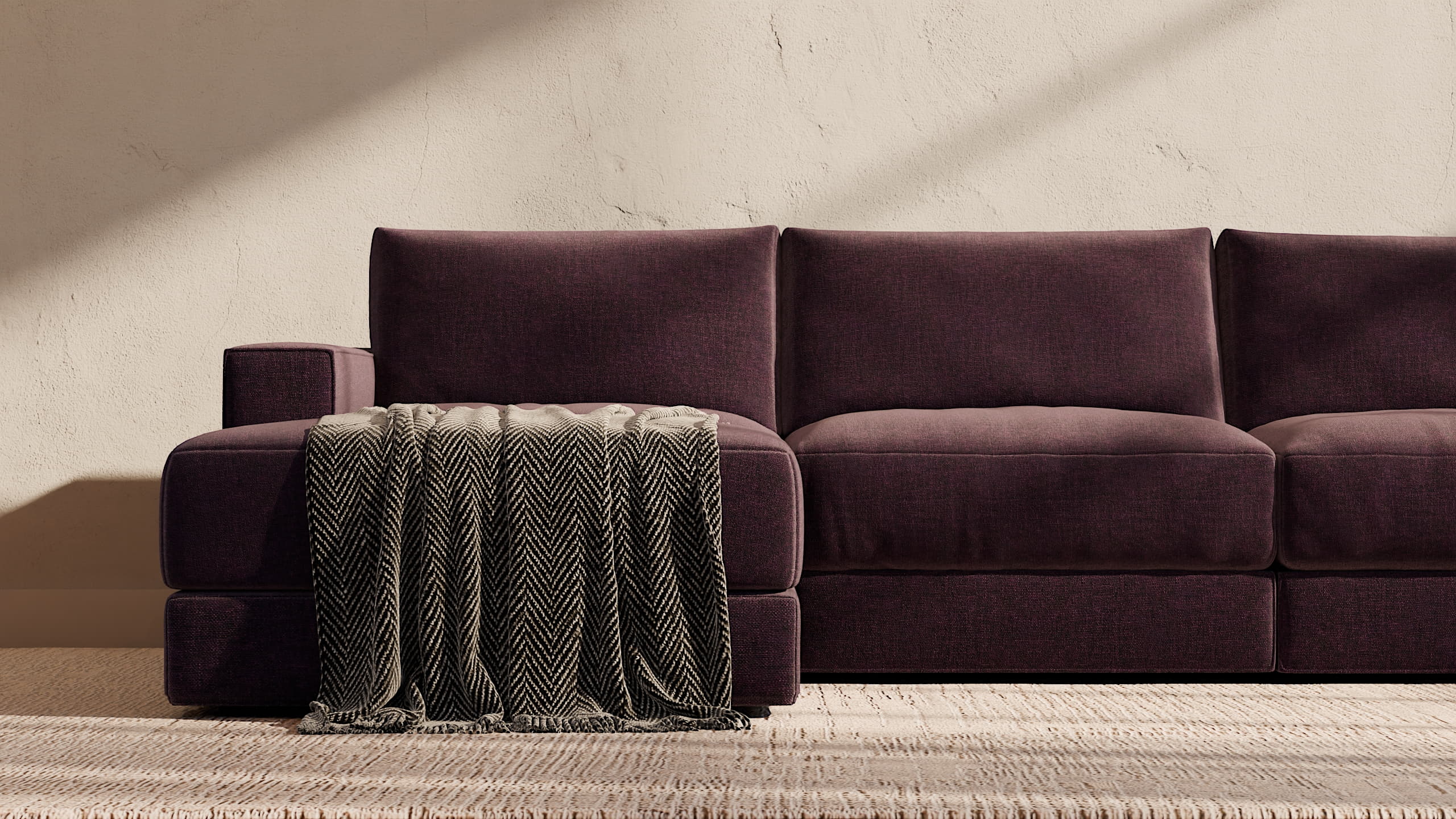 Landon Modular 4 Seater Corner Sectional no legs 2