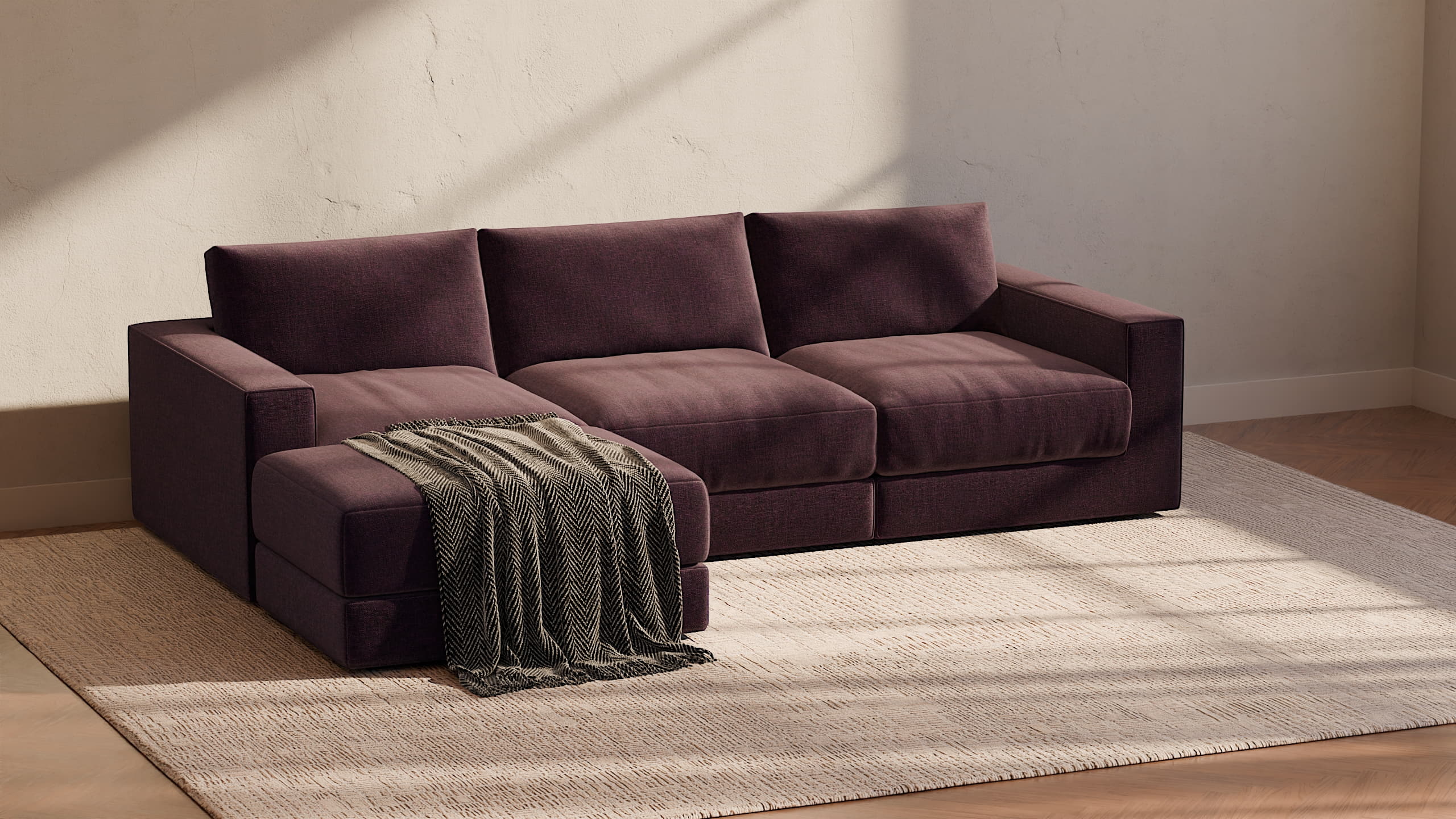Landon Modular 4 Seater Corner Sectional no legs 3