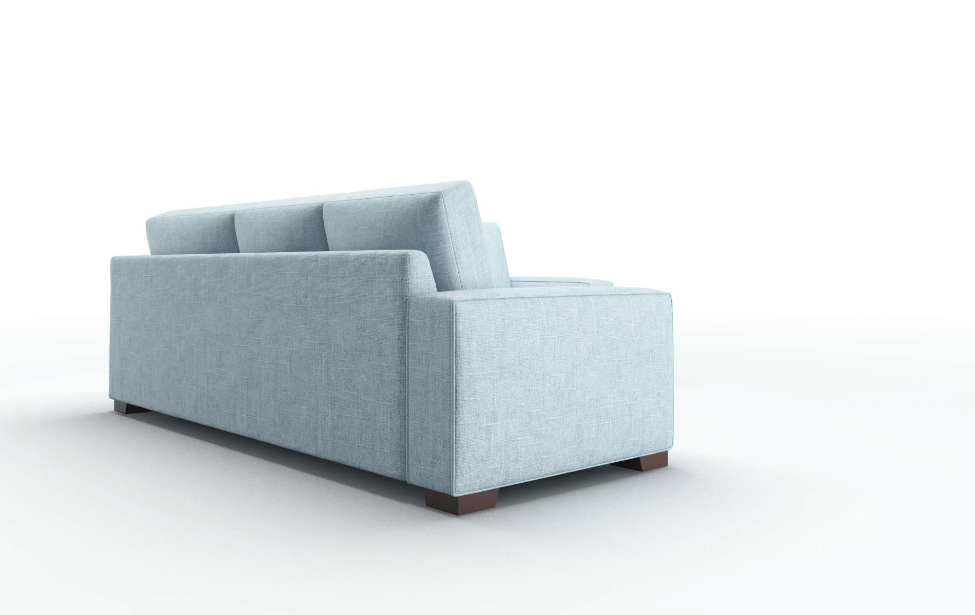 Monaco Atlas Turquoise Sectional espresso legs 3