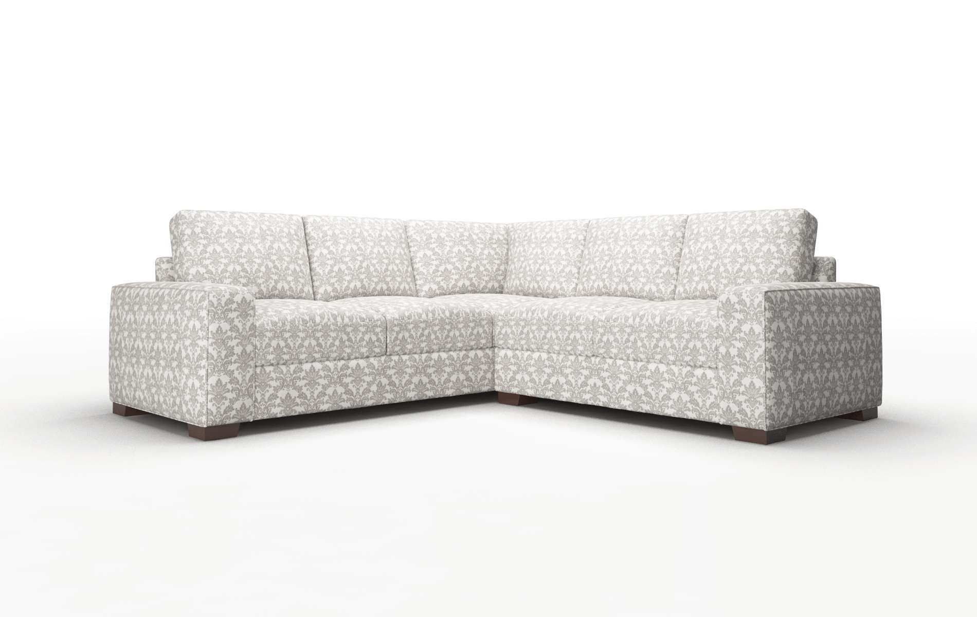 Monaco Bergamo dove Sectional Espresso Legs  1