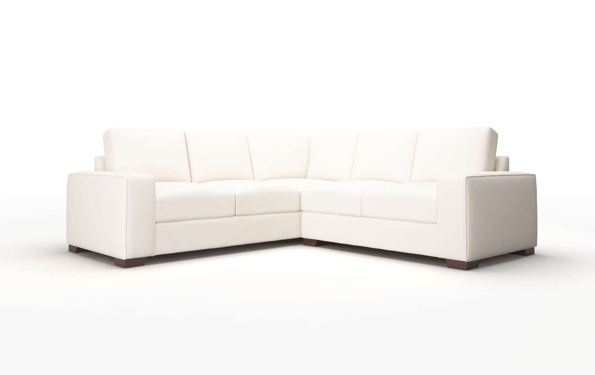 Monaco Blanche milky Sectional Espresso Legs  1