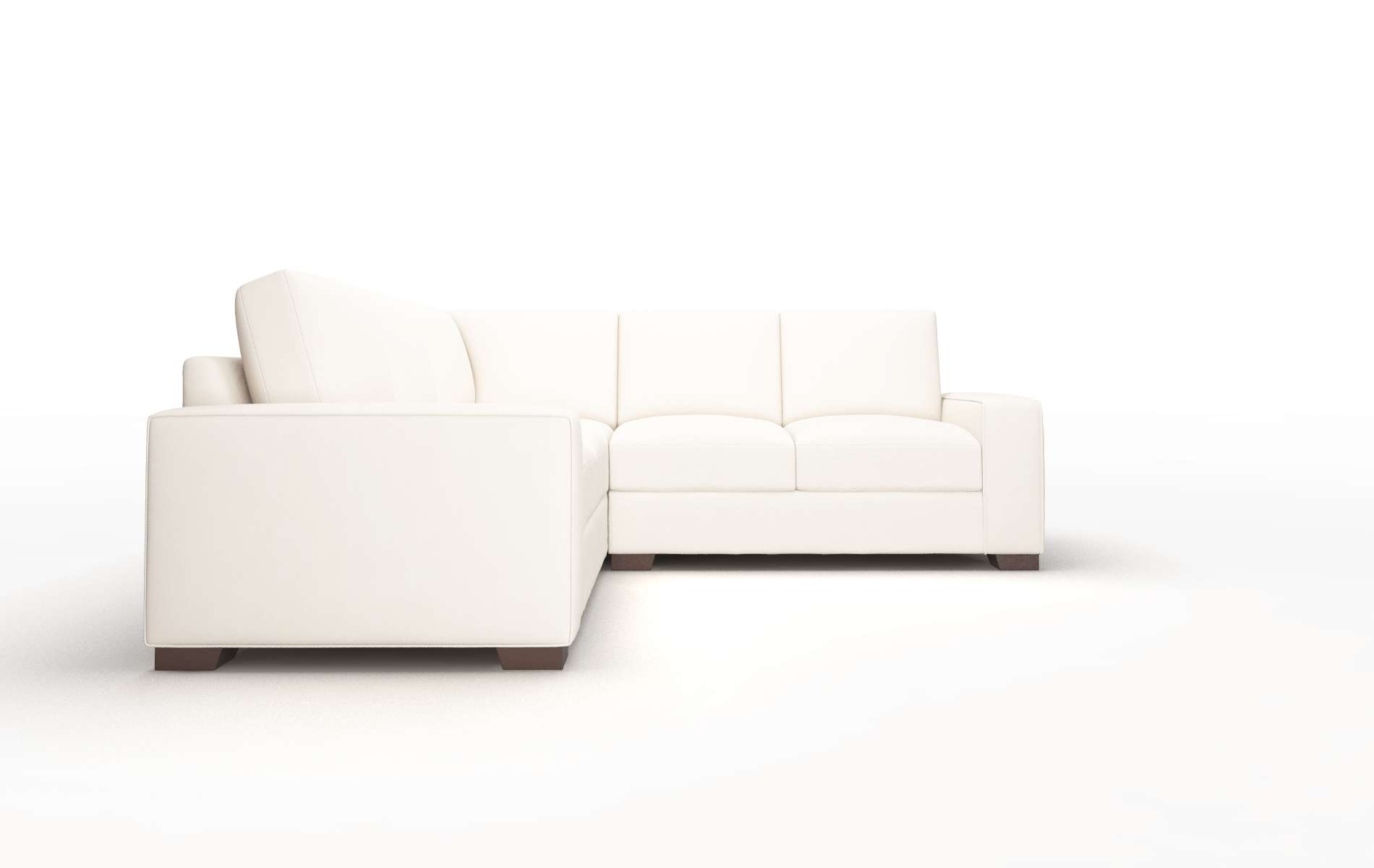 Monaco Blanche Milky Sectional espresso legs 2