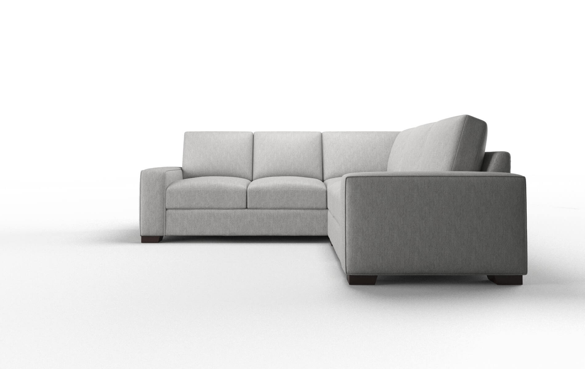 Monaco Bungalow Graphite Sectional espresso legs 5