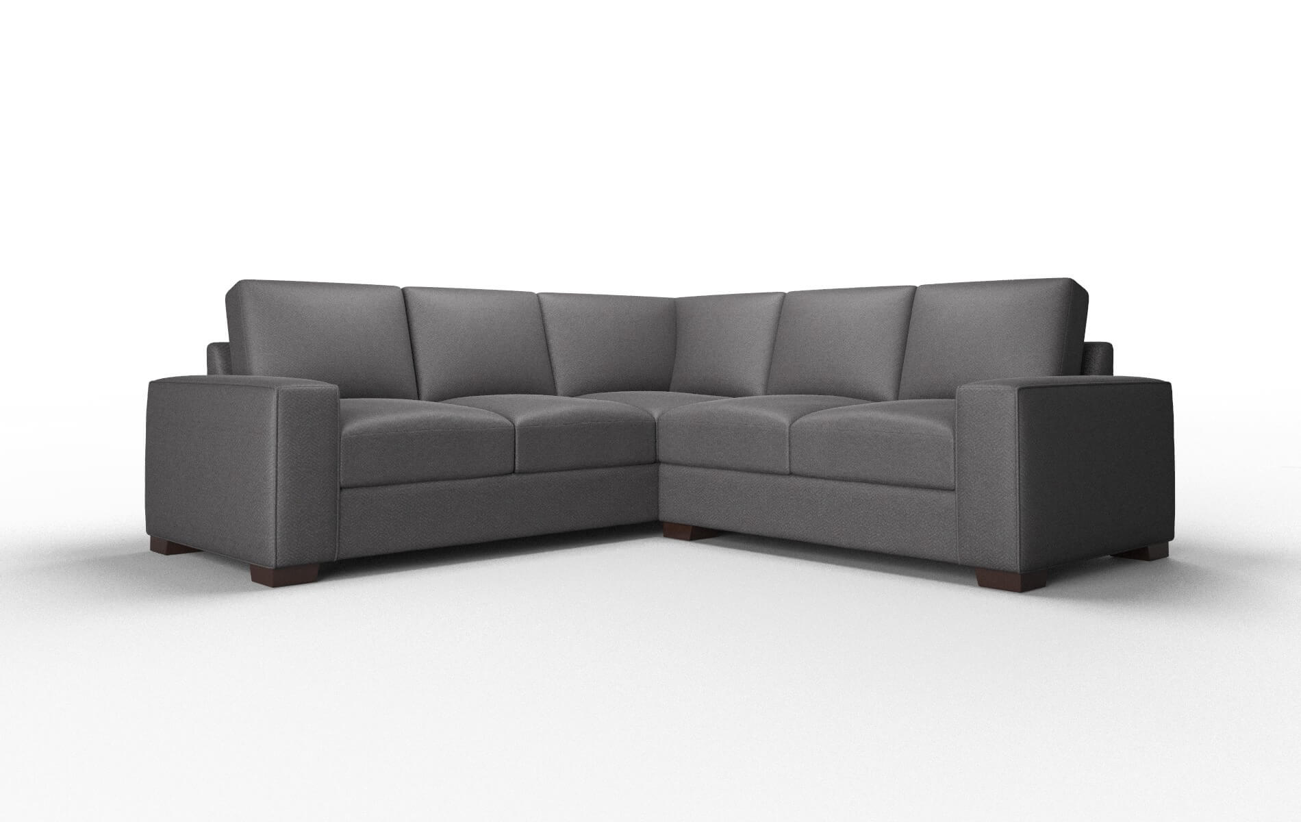 Monaco Catalina Charcoal Sectional espresso legs 1