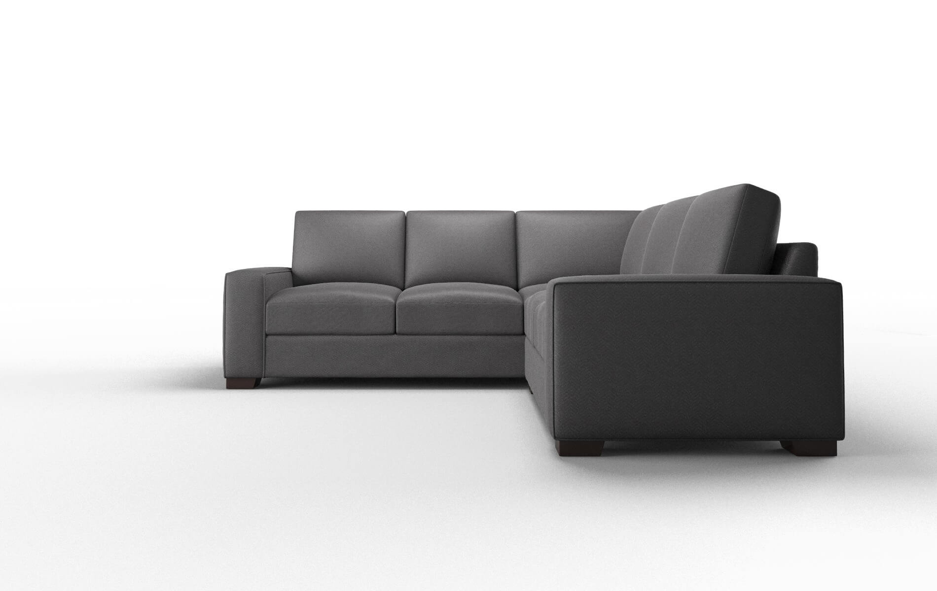 Monaco Catalina Charcoal Sectional espresso legs 5