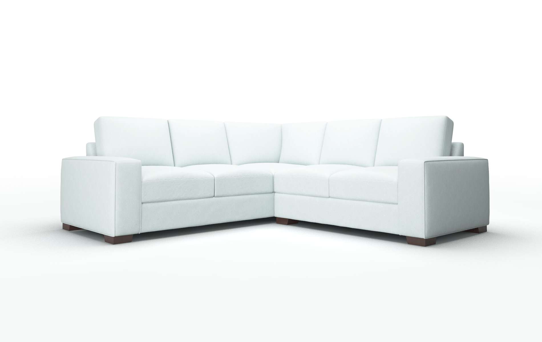 Monaco Clyde Cornflower Sectional espresso legs 1