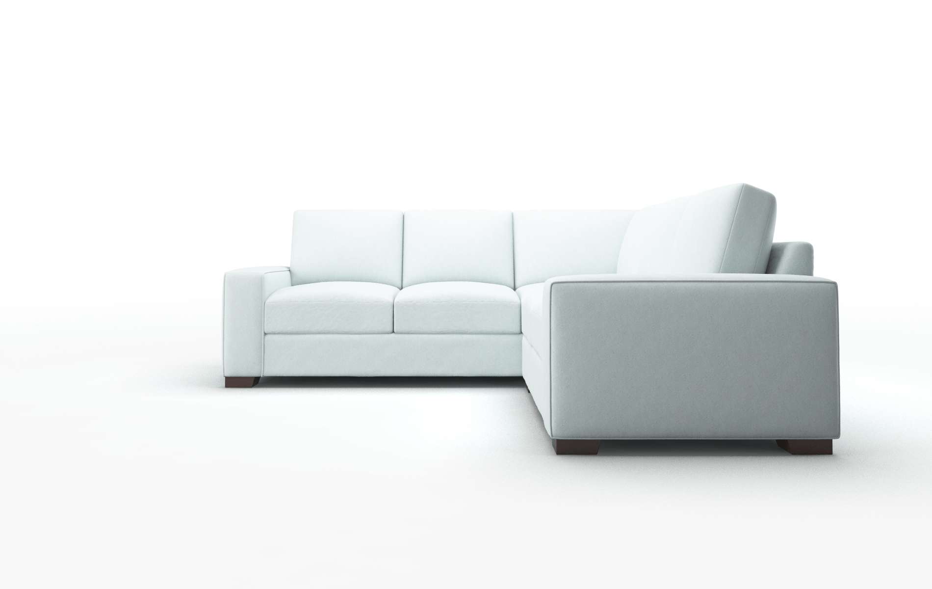 Monaco Clyde Cornflower Sectional espresso legs 5