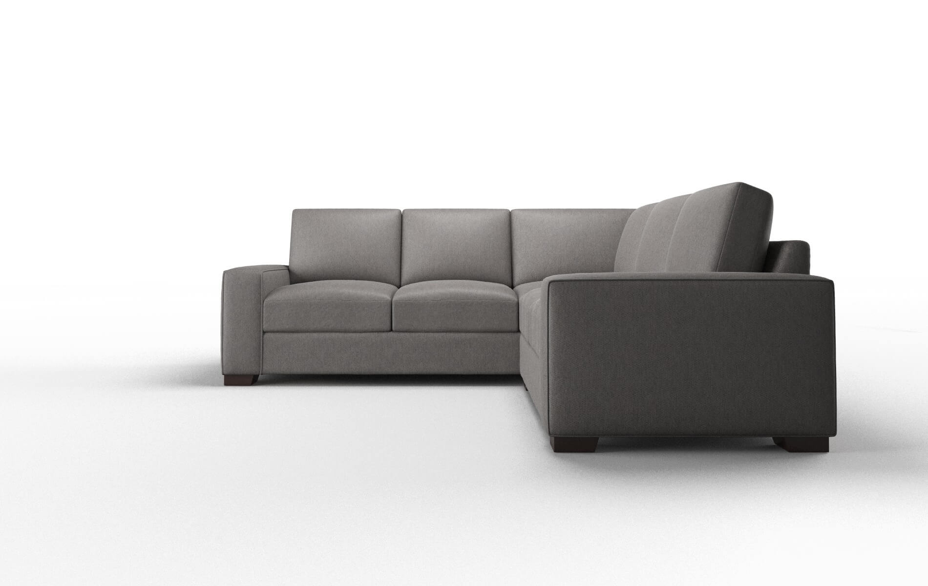 Monaco Cosmo Charcoal Sectional espresso legs 5