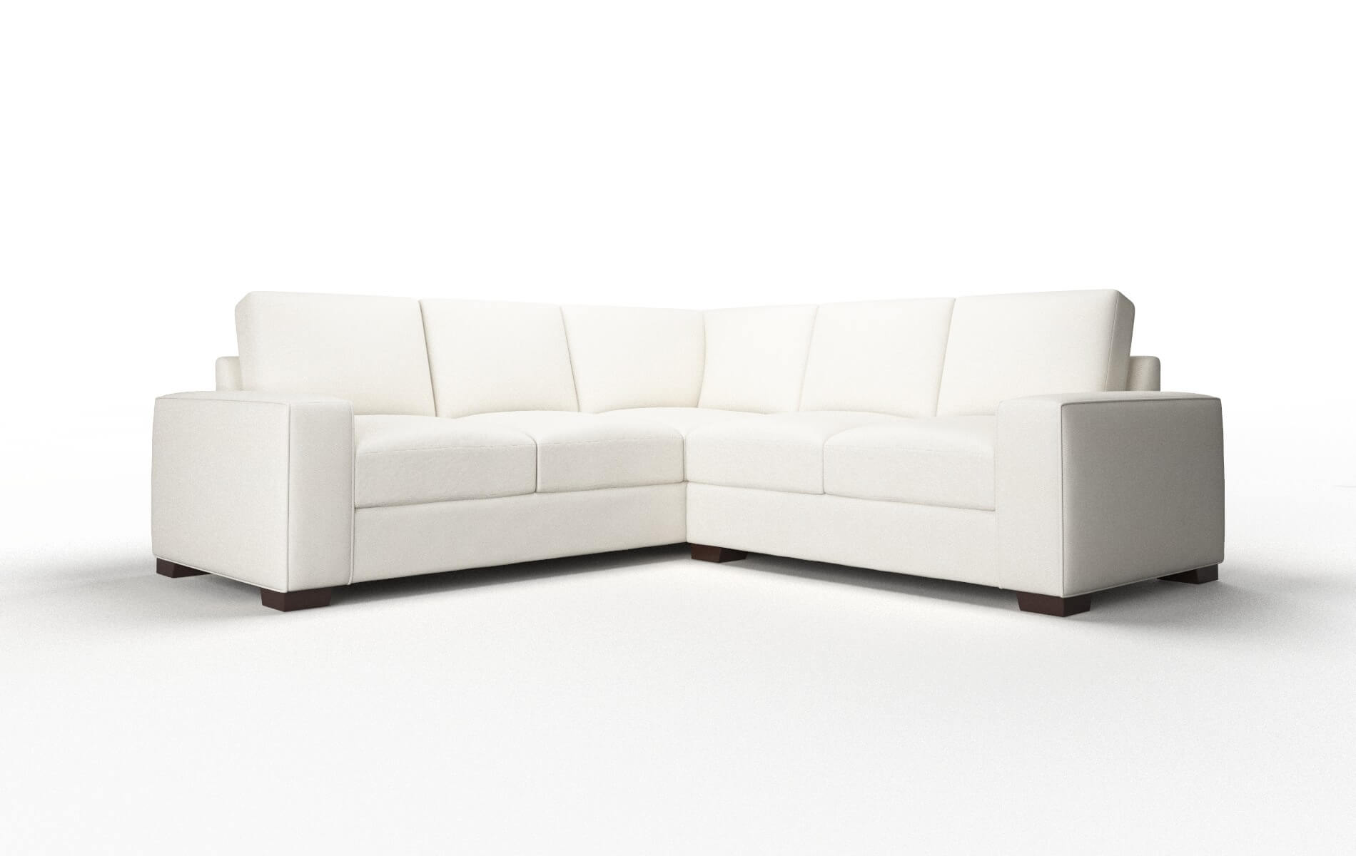 Monaco Cosmo Ivory Sectional espresso legs 1