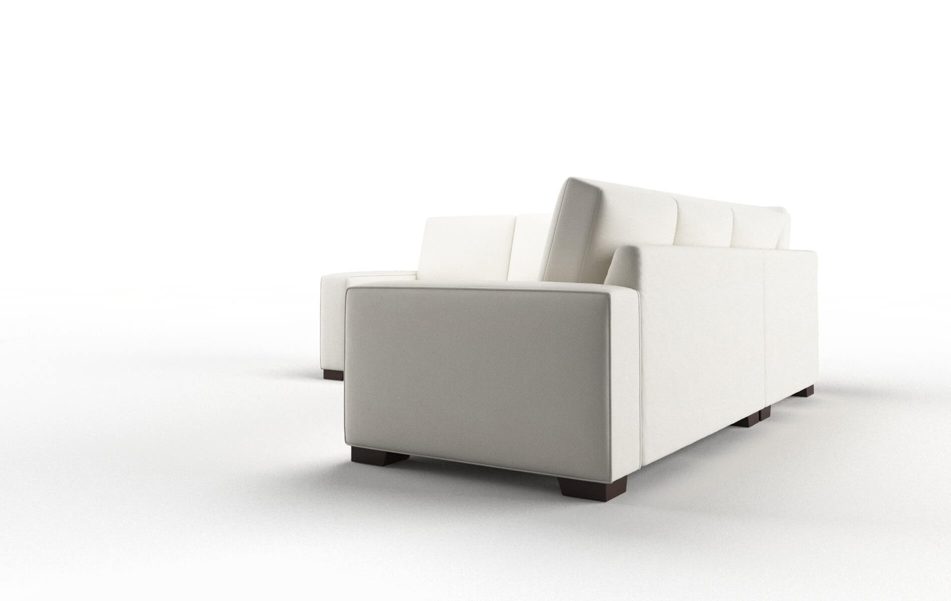 Monaco Cosmo Ivory Sectional espresso legs 4
