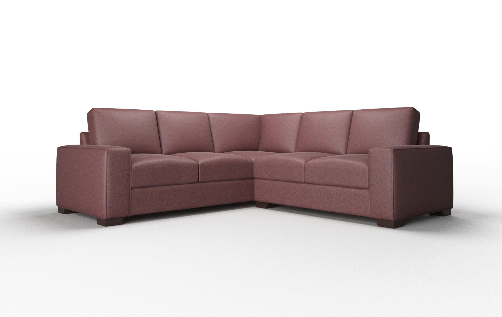 Monaco Derby Berry Sectional espresso legs 1