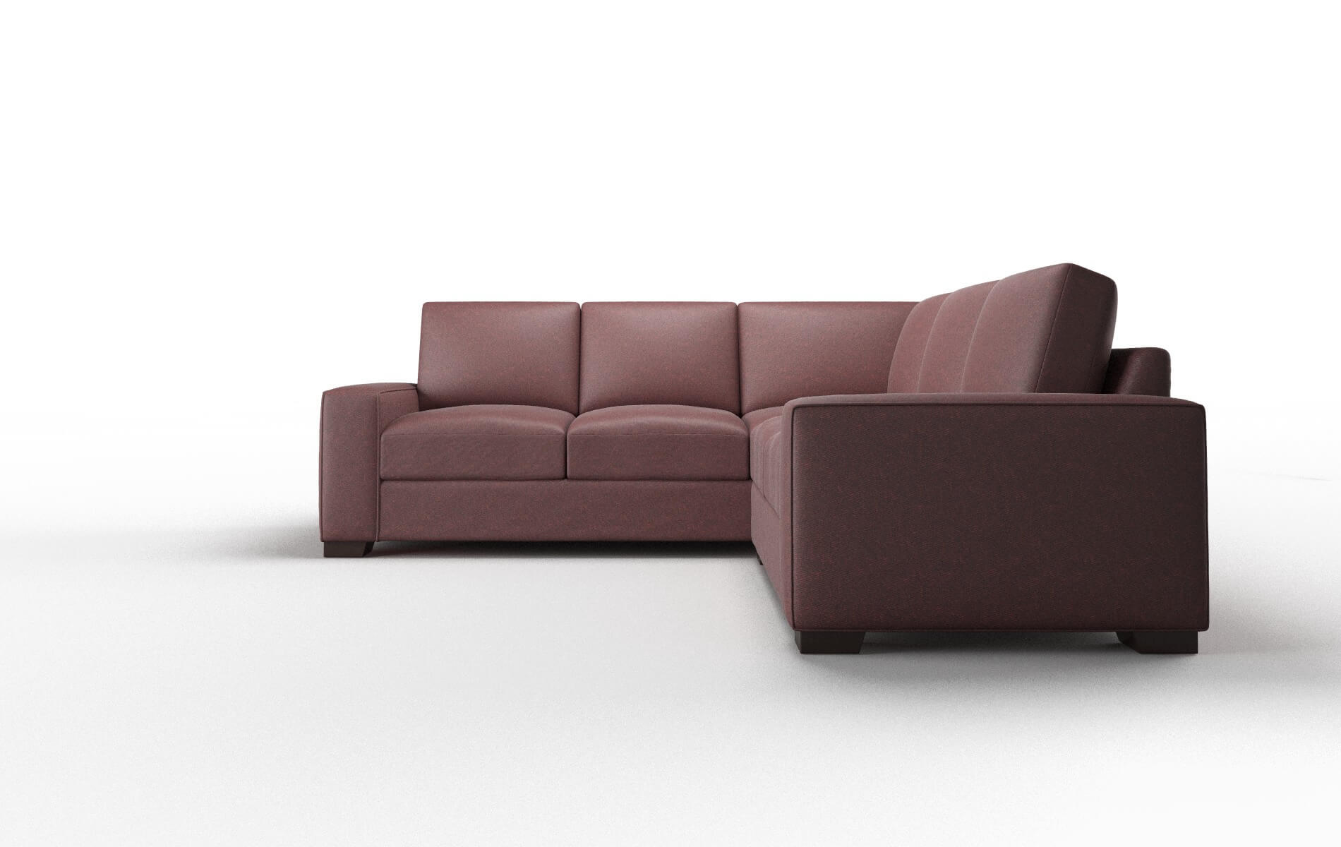 Monaco Derby Berry Sectional espresso legs 5