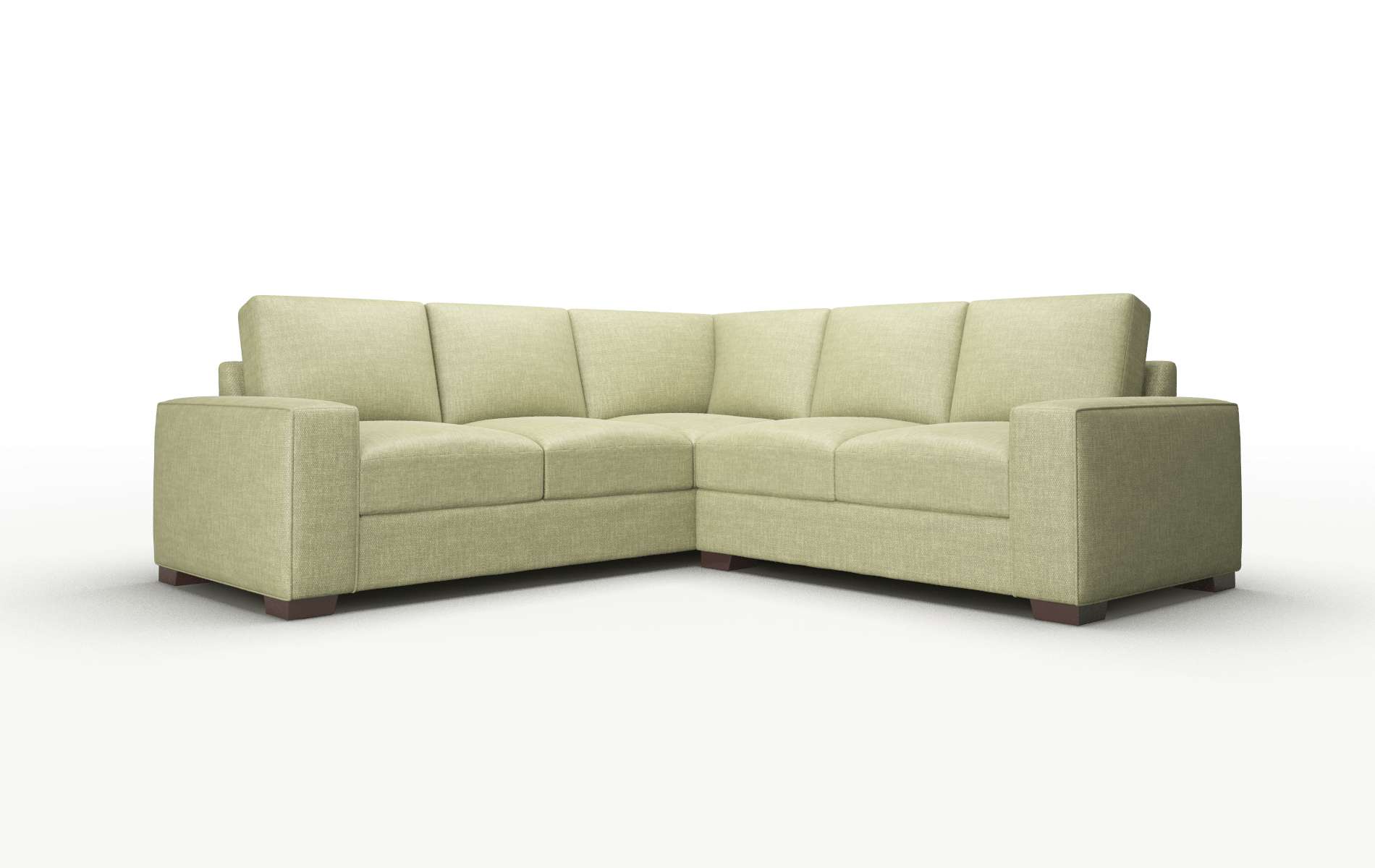 Monaco Durham Lime Sectional espresso legs 1