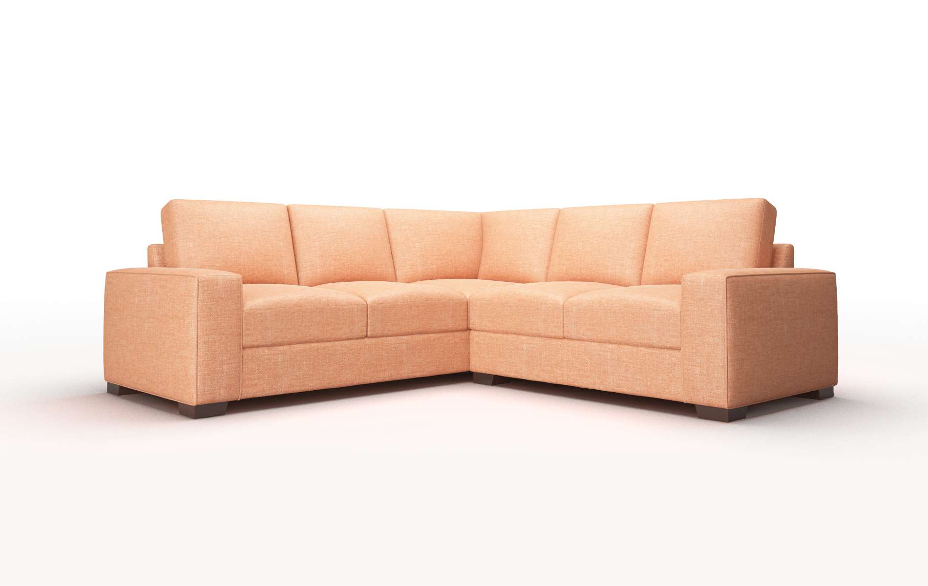 Monaco Hepburn Appricot Sectional espresso legs 1