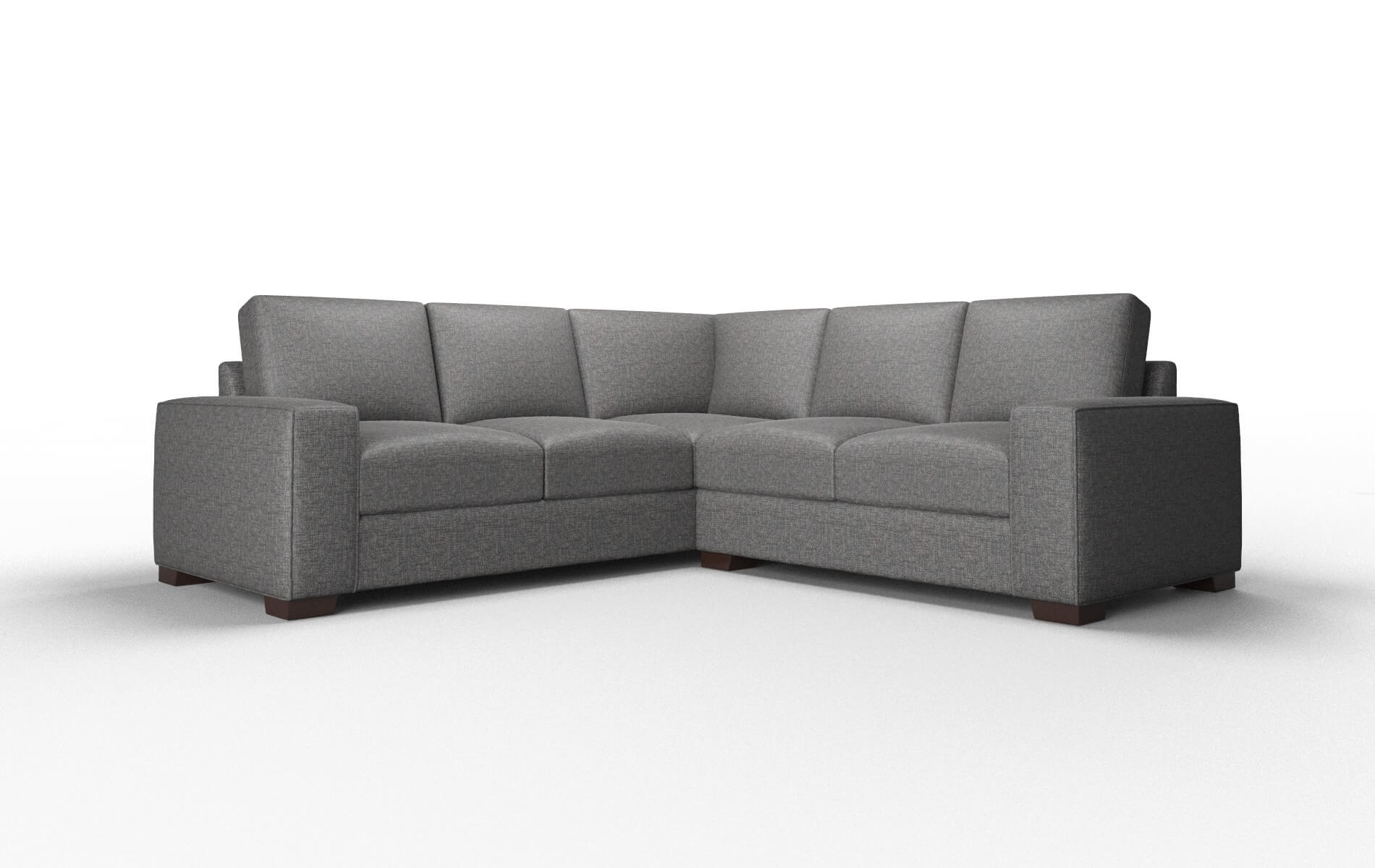 Monaco Insight Charcoal Sectional espresso legs 1