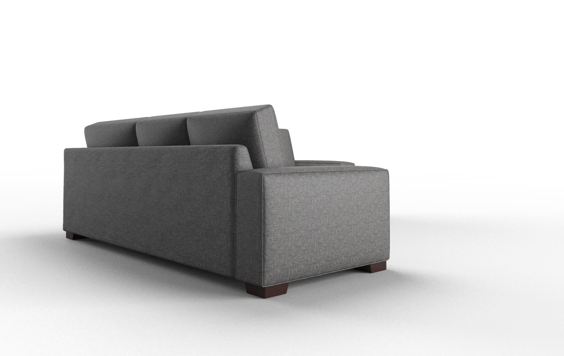 Monaco Insight Charcoal Sectional espresso legs 3